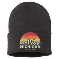 Michigan Shirt. Retro Style MI, USA Sustainable Knit Beanie