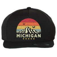 Michigan Shirt. Retro Style MI, USA Wool Snapback Cap