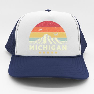 Michigan Shirt. Retro Style MI, USA Trucker Hat