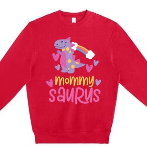 Mommy Saurus Rex Dinosaur Premium Crewneck Sweatshirt