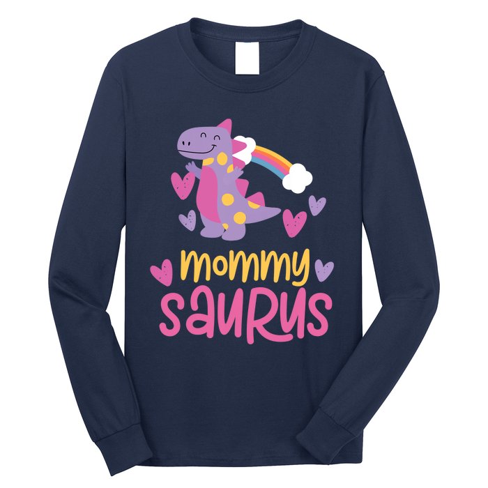 Mommy Saurus Rex Dinosaur Long Sleeve Shirt