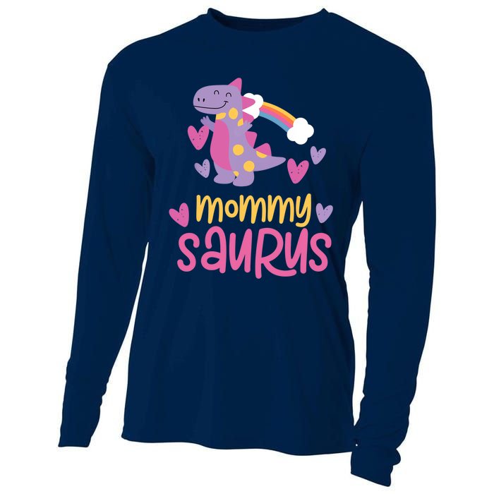 Mommy Saurus Rex Dinosaur Cooling Performance Long Sleeve Crew