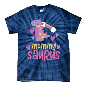 Mommy Saurus Rex Dinosaur Tie-Dye T-Shirt