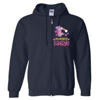 Mommy Saurus Rex Dinosaur Full Zip Hoodie