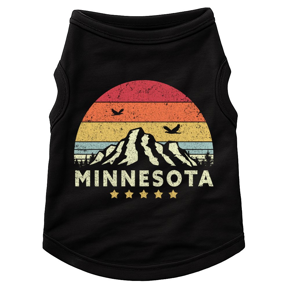 Minnesota Shirt. Retro Style MN, USA Doggie Tank