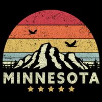 Minnesota Shirt. Retro Style MN, USA Cooling Performance Crew T-Shirt