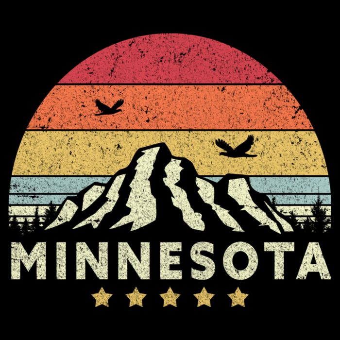 Minnesota Shirt. Retro Style MN, USA Cooling Performance Crew T-Shirt