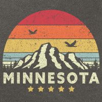 Minnesota Shirt. Retro Style MN, USA Cotton Canvas Backpack