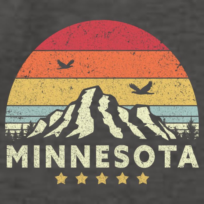 Minnesota Shirt. Retro Style MN, USA Vector Backpack