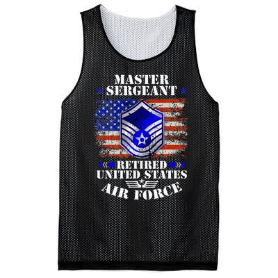 Master Sergeant Retired United States Usa Flag Mesh Reversible Basketball Jersey Tank