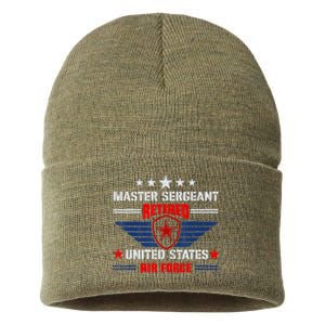 Master Sergeant Retired Air Force Military Retirement Sustainable Knit Beanie