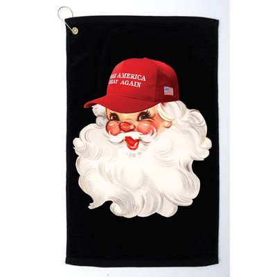 Maga Santa Retro Santa Maga Hat Funny Trump Christmas Gift Golf Towel