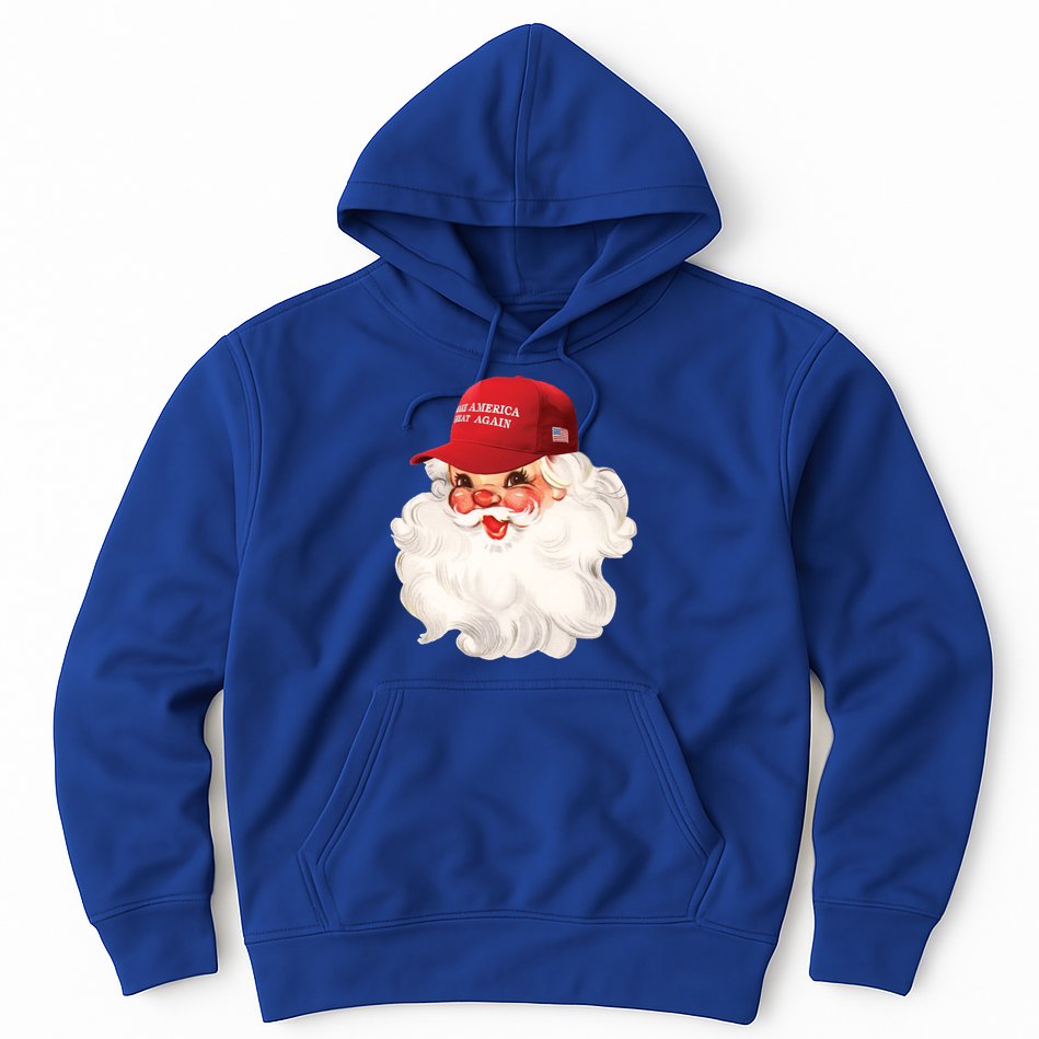 Maga Santa Retro Santa Maga Hat Funny Trump Christmas Gift Hoodie
