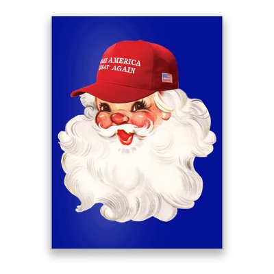 Maga Santa Retro Santa Maga Hat Funny Trump Christmas Gift Poster