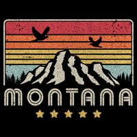 Montana Shirt. Retro Style MT, USA Backpack