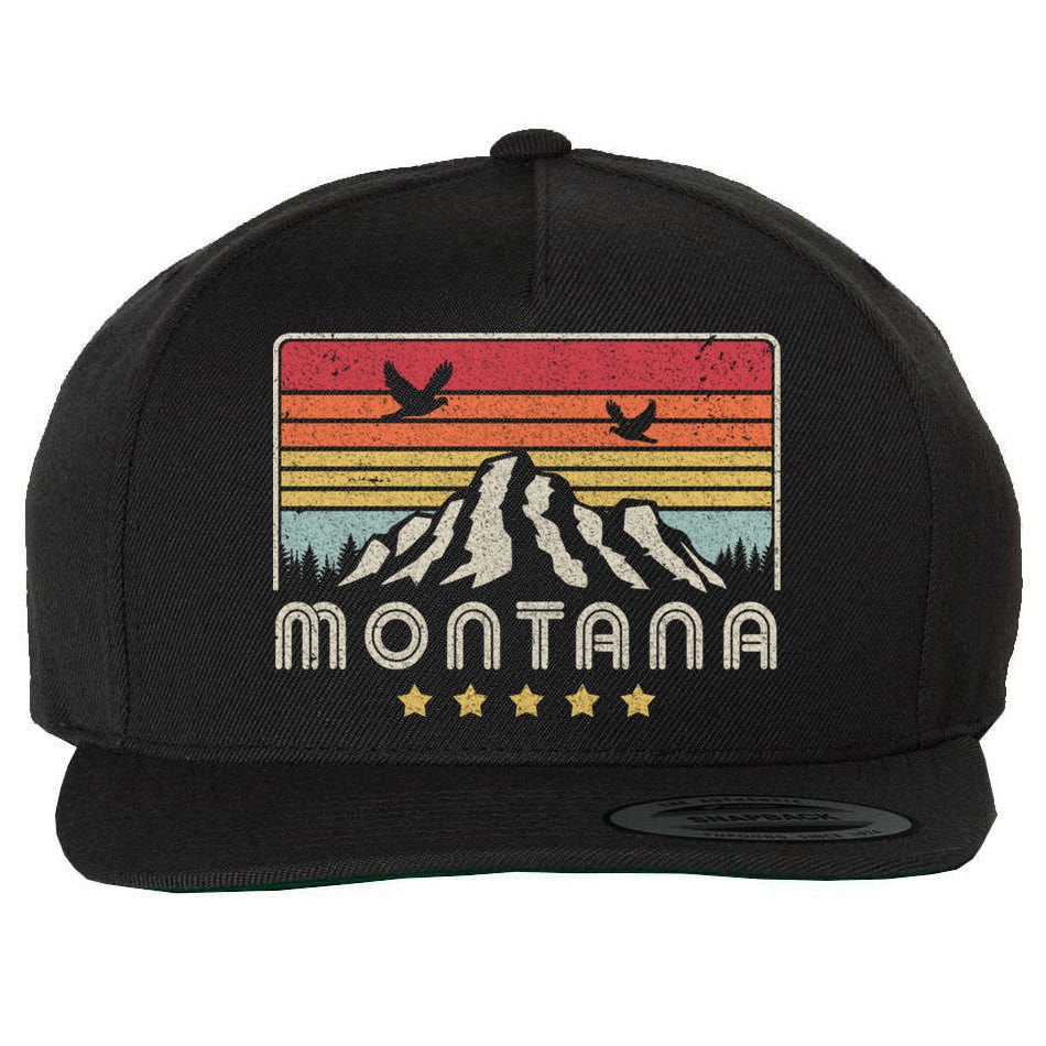 Montana Shirt. Retro Style MT, USA Wool Snapback Cap