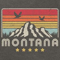 Montana Shirt. Retro Style MT, USA Cotton Canvas Backpack