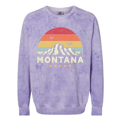 Montana Shirt. Retro Style MT, USA Colorblast Crewneck Sweatshirt