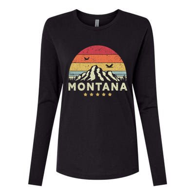 Montana Shirt. Retro Style MT, USA Womens Cotton Relaxed Long Sleeve T-Shirt