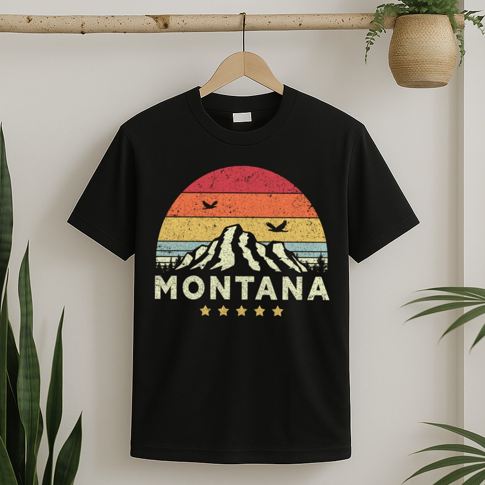 Montana Shirt. Retro Style MT, USA T-Shirt