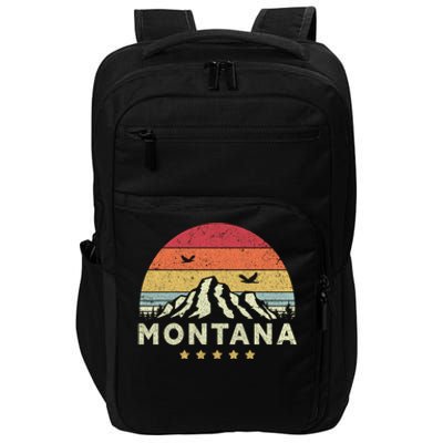 Montana Shirt. Retro Style MT, USA Impact Tech Backpack