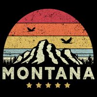 Montana Shirt. Retro Style MT, USA Impact Tech Backpack
