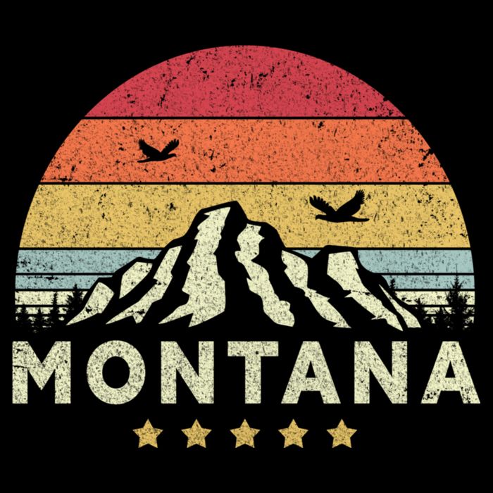 Montana Shirt. Retro Style MT, USA Impact Tech Backpack