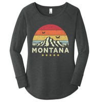 Montana Shirt. Retro Style MT, USA Women's Perfect Tri Tunic Long Sleeve Shirt