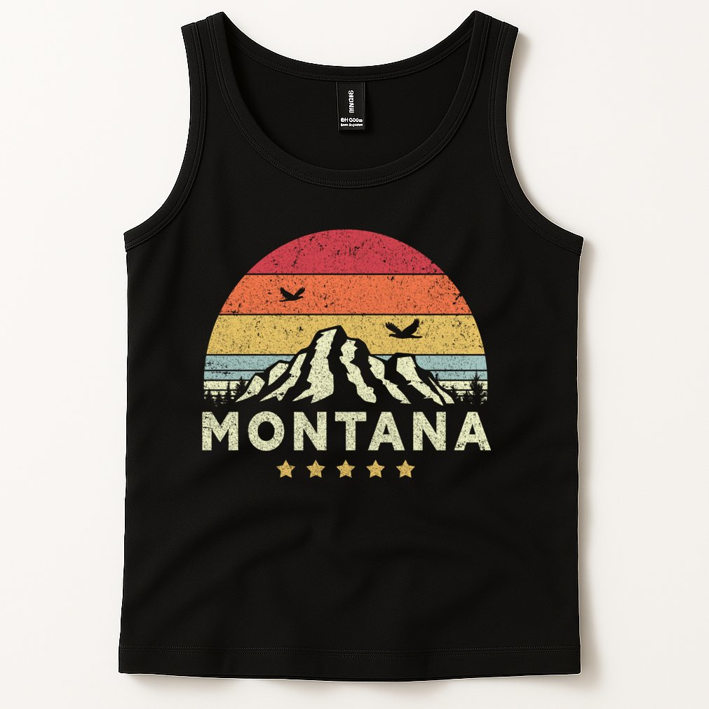 Montana Shirt. Retro Style MT, USA Tank Top