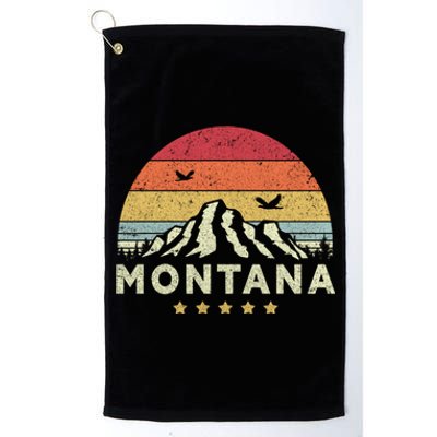 Montana Shirt. Retro Style MT, USA Platinum Collection Golf Towel