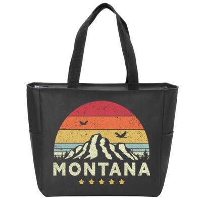 Montana Shirt. Retro Style MT, USA Zip Tote Bag