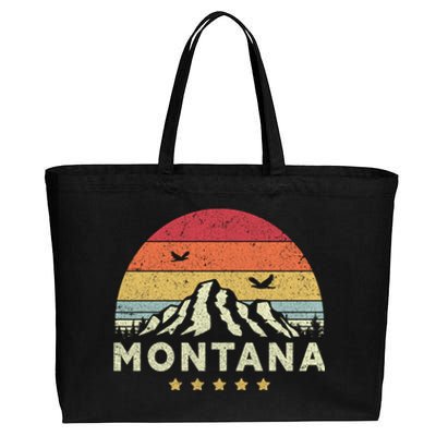 Montana Shirt. Retro Style MT, USA Cotton Canvas Jumbo Tote