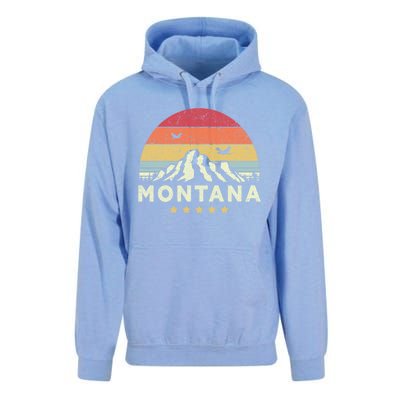 Montana Shirt. Retro Style MT, USA Unisex Surf Hoodie