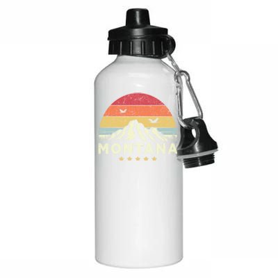 Montana Shirt. Retro Style MT, USA Aluminum Water Bottle