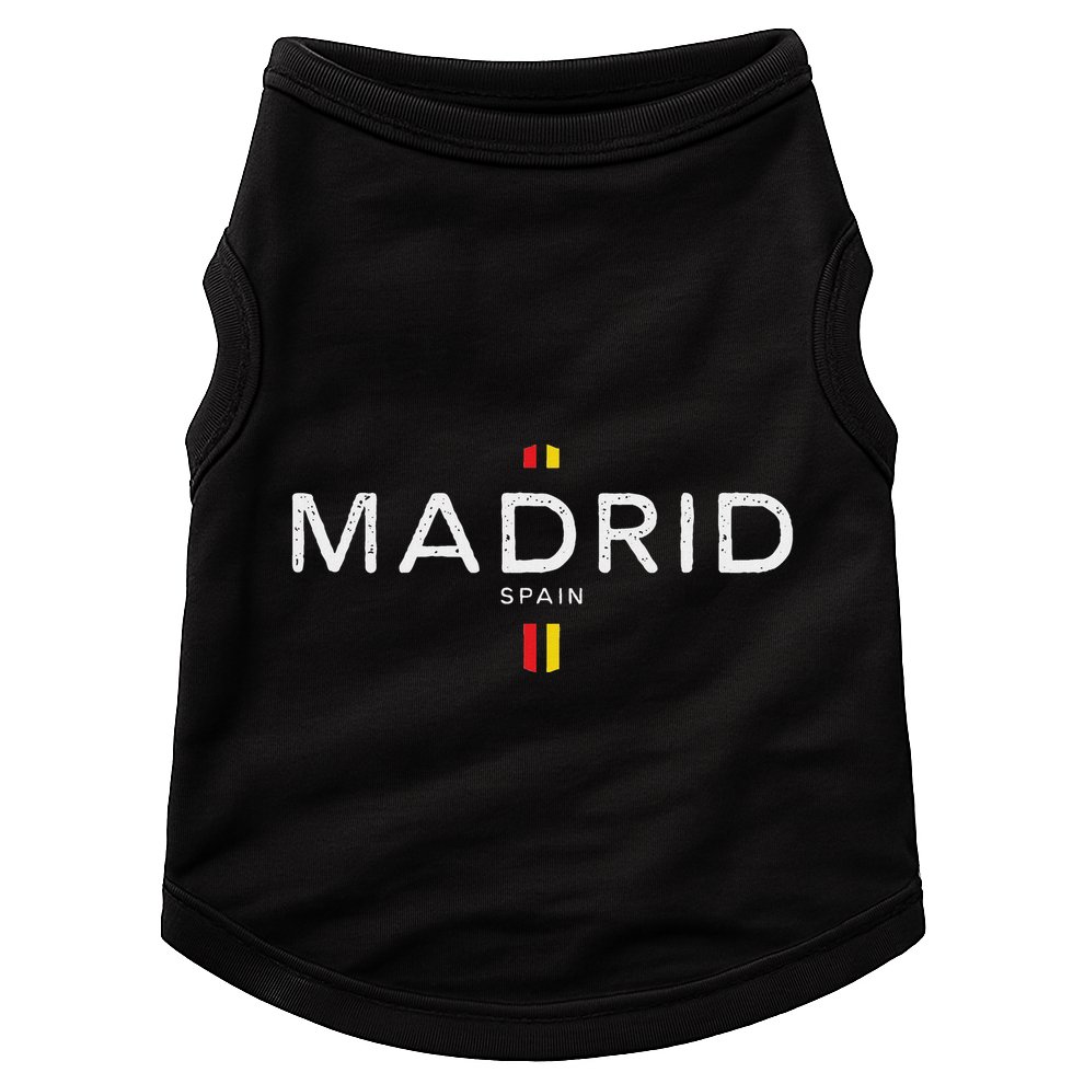 Madrid Spain Retro Vintage Doggie Tank