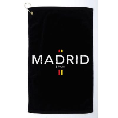 Madrid Spain Retro Vintage Golf Towel