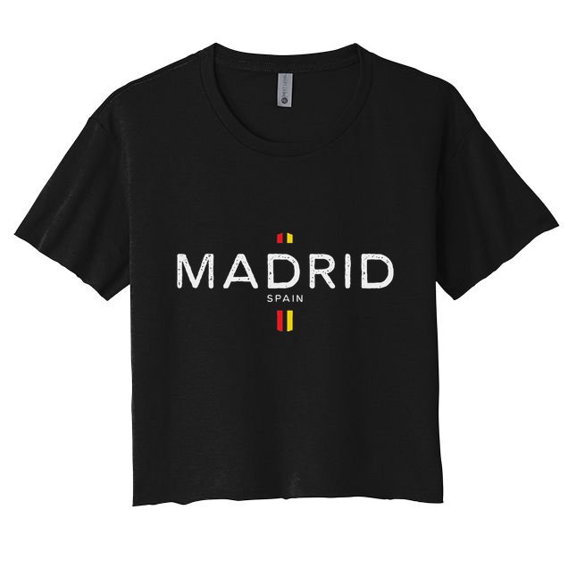 Madrid Spain Retro Vintage Crop Top