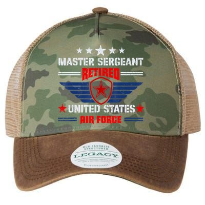 Master Sergeant Retired Air Force Military Retirement Legacy Tie Dye Trucker Hat