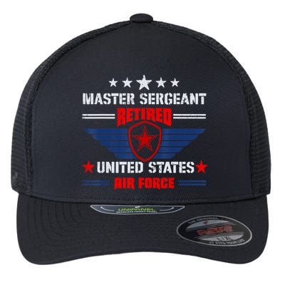 Master Sergeant Retired Air Force Military Retirement Flexfit Unipanel Trucker Cap
