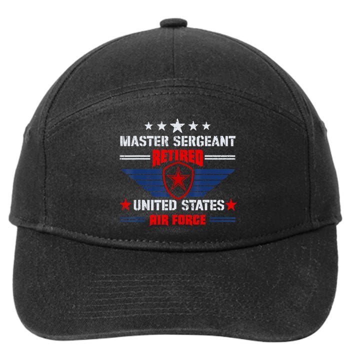 Master Sergeant Retired Air Force Military Retirement 7-Panel Snapback Hat