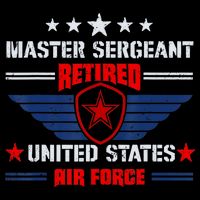 Master Sergeant Retired Air Force Military Retirement 7-Panel Snapback Hat