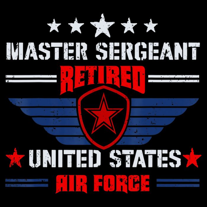 Master Sergeant Retired Air Force Military Retirement 7-Panel Snapback Hat