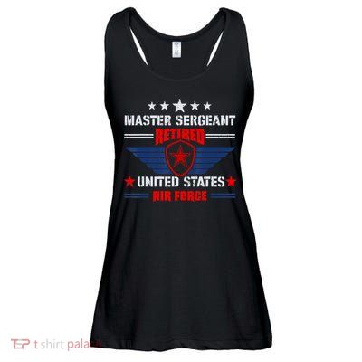 Master Sergeant Retired Air Force Military Retirement Ladies Essential Flowy Tank