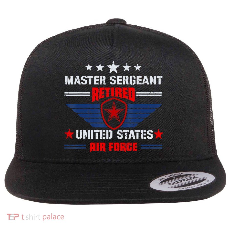 Master Sergeant Retired Air Force Military Retirement Flatbill Hat