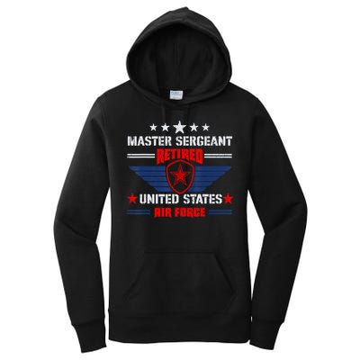 Master Sergeant Retired Air Force Military Retirement Women's Pullover Hoodie