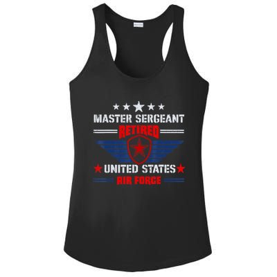 Master Sergeant Retired Air Force Military Retirement Ladies PosiCharge Competitor Racerback Tank