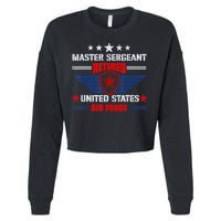 Master Sergeant Retired Air Force Military Retirement Cropped Pullover Crew