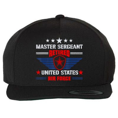 Master Sergeant Retired Air Force Military Retirement Wool Snapback Cap