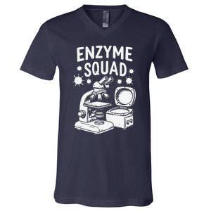 Molecular Squad Research Enzymes Biochemist V-Neck T-Shirt