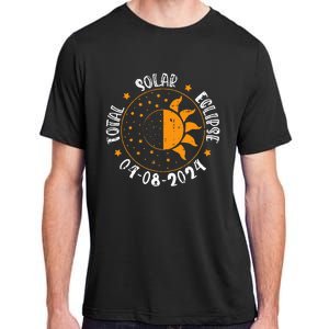 Moon Sun Retro Total Solar Eclipse April 8 2024 Totality Adult ChromaSoft Performance T-Shirt